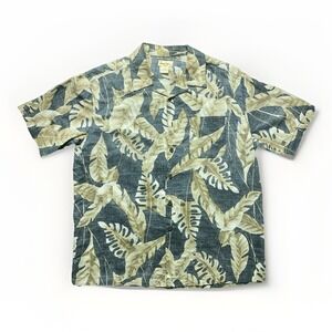 Panama Jack Mens Hawaiian Shirt Multicolor Size L Short Sleeves Floral Button